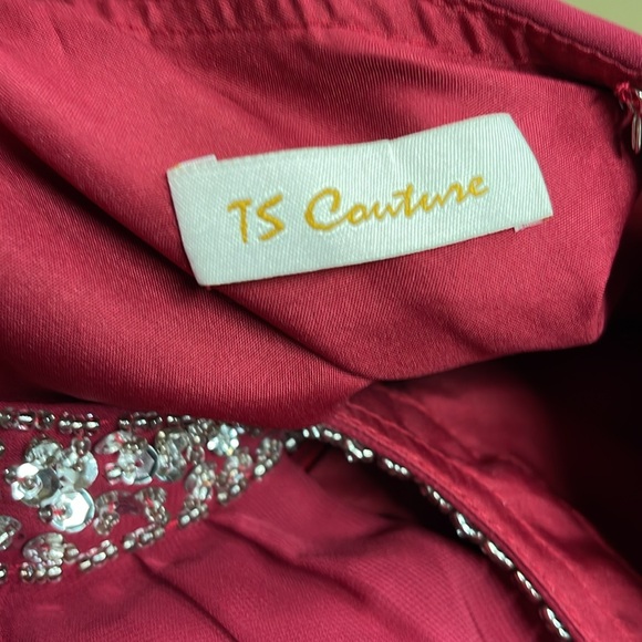 TS Couture Sheath Chiffon Sleeveless Midi Dress Size 14 NWT - Picture 14 of 15